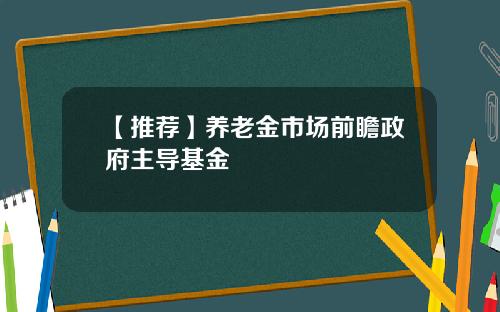 【推荐】养老金市场前瞻政府主导基金