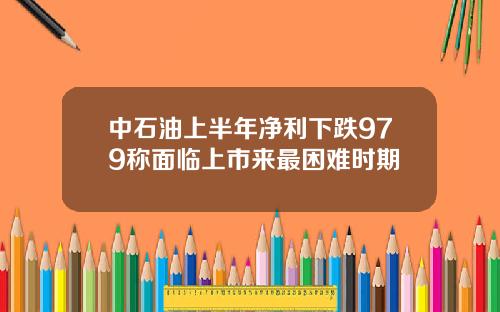 中石油上半年净利下跌979称面临上市来最困难时期