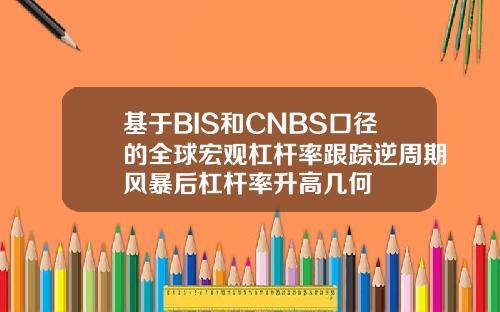基于BIS和CNBS口径的全球宏观杠杆率跟踪逆周期风暴后杠杆率升高几何