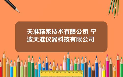 天准精密技术有限公司 宁波天准仪器科技有限公司
