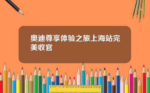 奥迪尊享体验之旅上海站完美收官