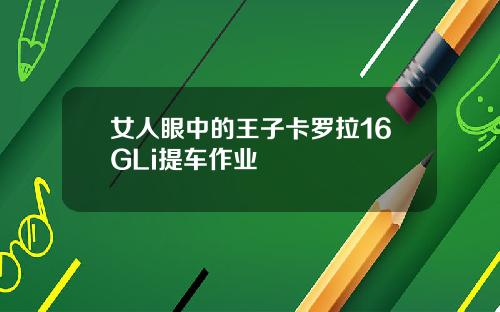 女人眼中的王子卡罗拉16GLi提车作业