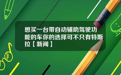 想买一台带自动辅助驾驶功能的车你的选择可不只有特斯拉【新闻】
