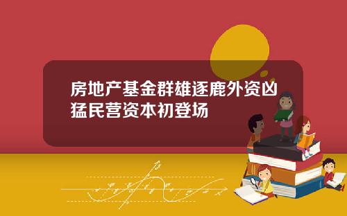 房地产基金群雄逐鹿外资凶猛民营资本初登场