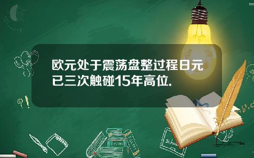 欧元处于震荡盘整过程日元已三次触碰15年高位.