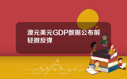 澳元美元GDP数据公布前轻微反弹