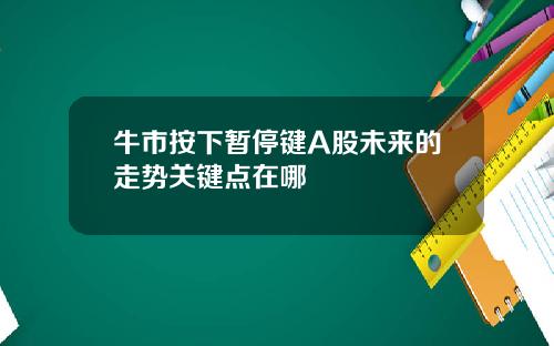 牛市按下暂停键A股未来的走势关键点在哪