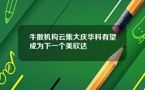 牛散机构云集大庆华科有望成为下一个美欣达