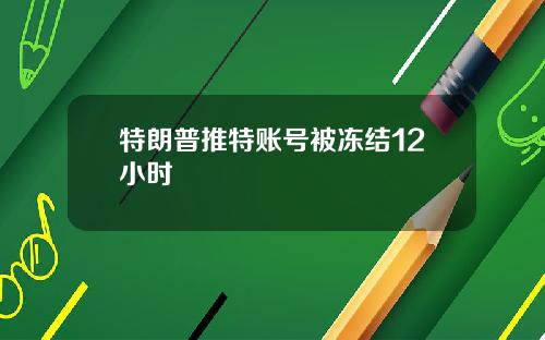特朗普推特账号被冻结12小时
