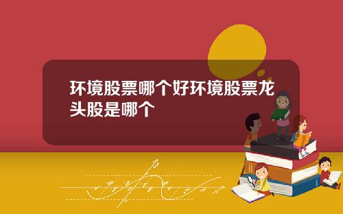 环境股票哪个好环境股票龙头股是哪个