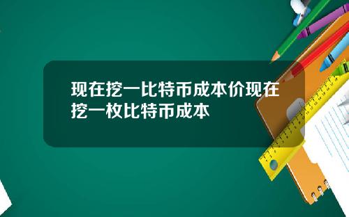 现在挖一比特币成本价现在挖一枚比特币成本
