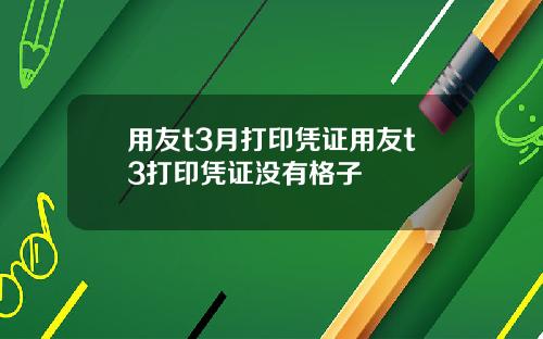 用友t3月打印凭证用友t3打印凭证没有格子