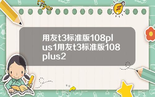用友t3标准版108plus1用友t3标准版108plus2