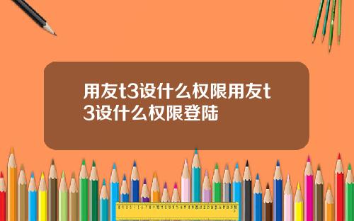 用友t3设什么权限用友t3设什么权限登陆