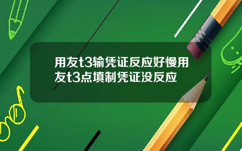 用友t3输凭证反应好慢用友t3点填制凭证没反应