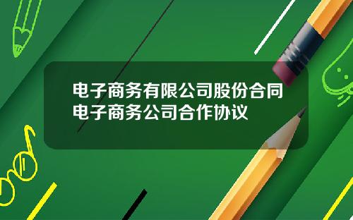 电子商务有限公司股份合同电子商务公司合作协议
