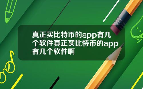 真正买比特币的app有几个软件真正买比特币的app有几个软件啊
