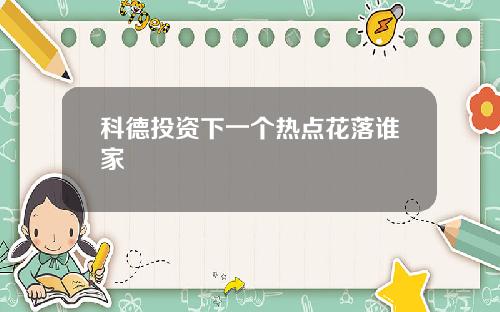 科德投资下一个热点花落谁家