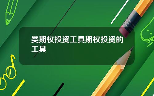 类期权投资工具期权投资的工具