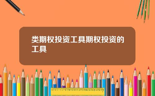 类期权投资工具期权投资的工具