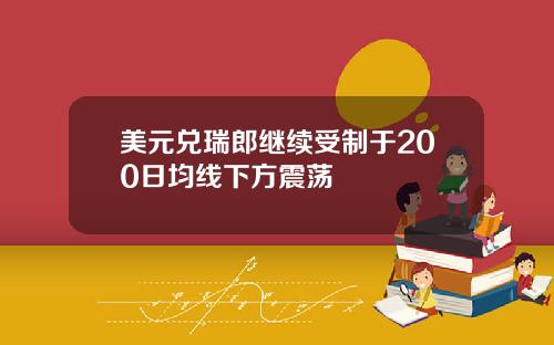 美元兑瑞郎继续受制于200日均线下方震荡