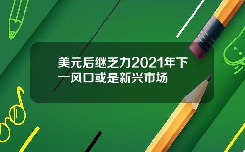 美元后继乏力2021年下一风口或是新兴市场