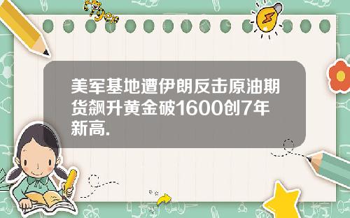美军基地遭伊朗反击原油期货飙升黄金破1600创7年新高.