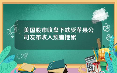 美国股市收盘下跌受苹果公司发布收入预警拖累