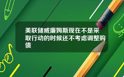 美联储威廉姆斯现在不是采取行动的时候还不考虑调整购债