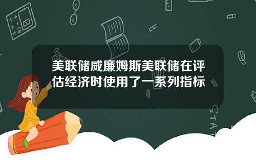 美联储威廉姆斯美联储在评估经济时使用了一系列指标