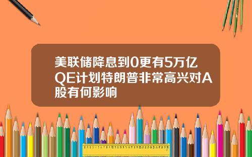 美联储降息到0更有5万亿QE计划特朗普非常高兴对A股有何影响