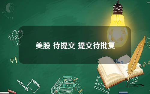 美股 待提交 提交待批复