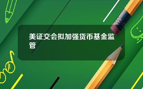 美证交会拟加强货币基金监管