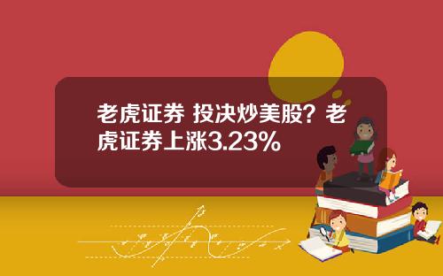 老虎证券 投决炒美股？老虎证券上涨3.23%
