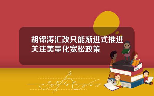 胡锦涛汇改只能渐进式推进关注美量化宽松政策
