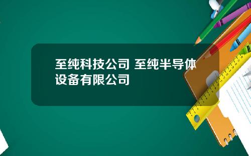 至纯科技公司 至纯半导体设备有限公司