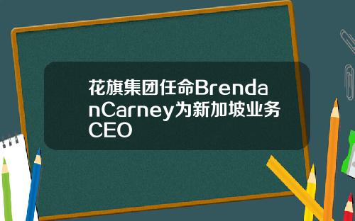 花旗集团任命BrendanCarney为新加坡业务CEO
