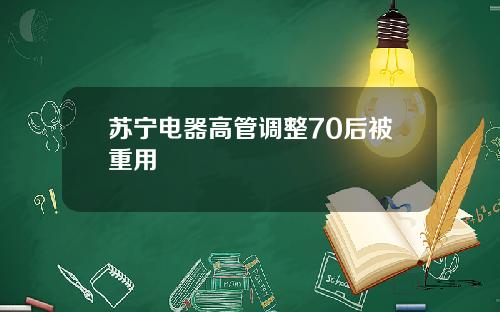 苏宁电器高管调整70后被重用