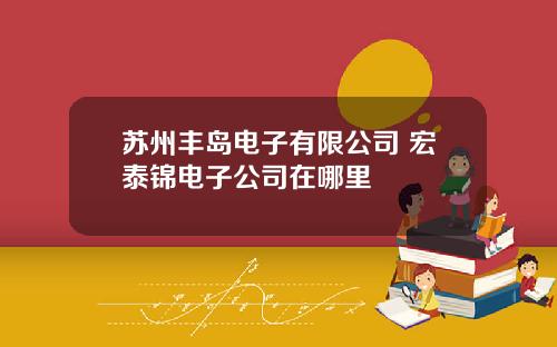 苏州丰岛电子有限公司 宏泰锦电子公司在哪里