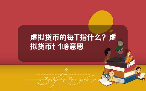 虚拟货币的每T指什么？虚拟货币t+1啥意思