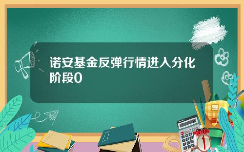 诺安基金反弹行情进入分化阶段0