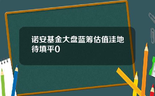 诺安基金大盘蓝筹估值洼地待填平0