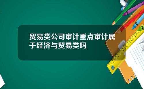 贸易类公司审计重点审计属于经济与贸易类吗