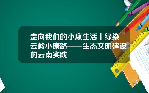 走向我们的小康生活丨绿染云岭小康路——生态文明建设的云南实践