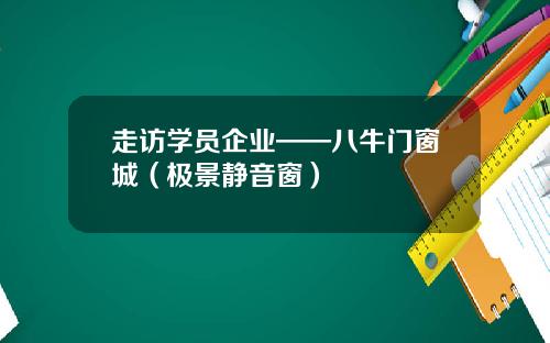 走访学员企业——八牛门窗城（极景静音窗）