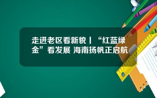 走进老区看新貌丨“红蓝绿金”看发展 海南扬帆正启航