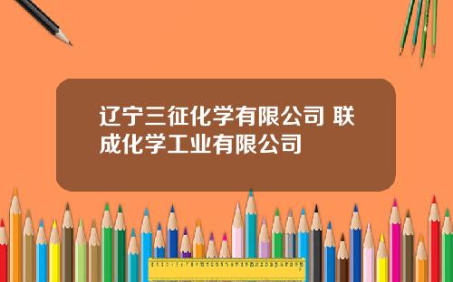 辽宁三征化学有限公司 联成化学工业有限公司