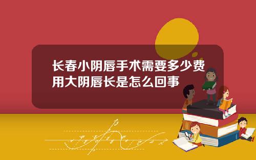 长春小阴唇手术需要多少费用大阴唇长是怎么回事
