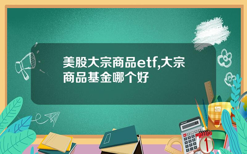 美股大宗商品etf,大宗商品基金哪个好