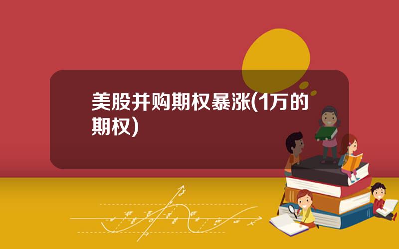 美股并购期权暴涨(1万的期权)